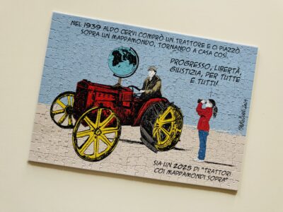 Puzzle con illustrazione di Mauro Biani