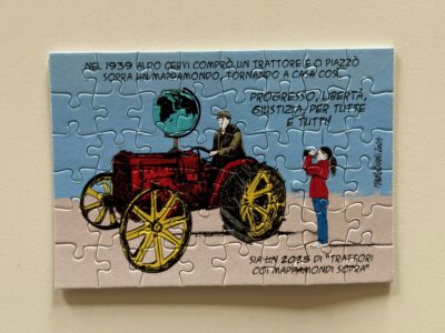 Cartolina puzzle con illustrazione di Mauro Biani - immagine 2